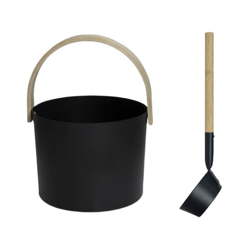 Black aluminum sauna - sauna, bucket