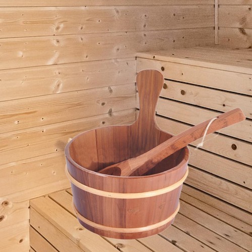 Sauna bucket and ladle water - and,