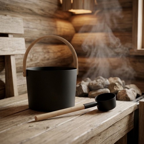 Wooden handle scoop sauna - wooden,