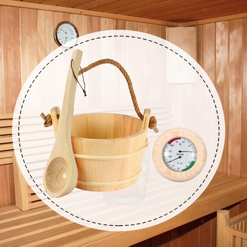 Sauna bucket and ladle - and,